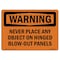 Signmission OSHA WARNING Sign, Never Place Any Object Panels, 10in X 7in Decal, 7" W, 10" L, Landscape OS-WS-D-710-L-12690 - alternate 1